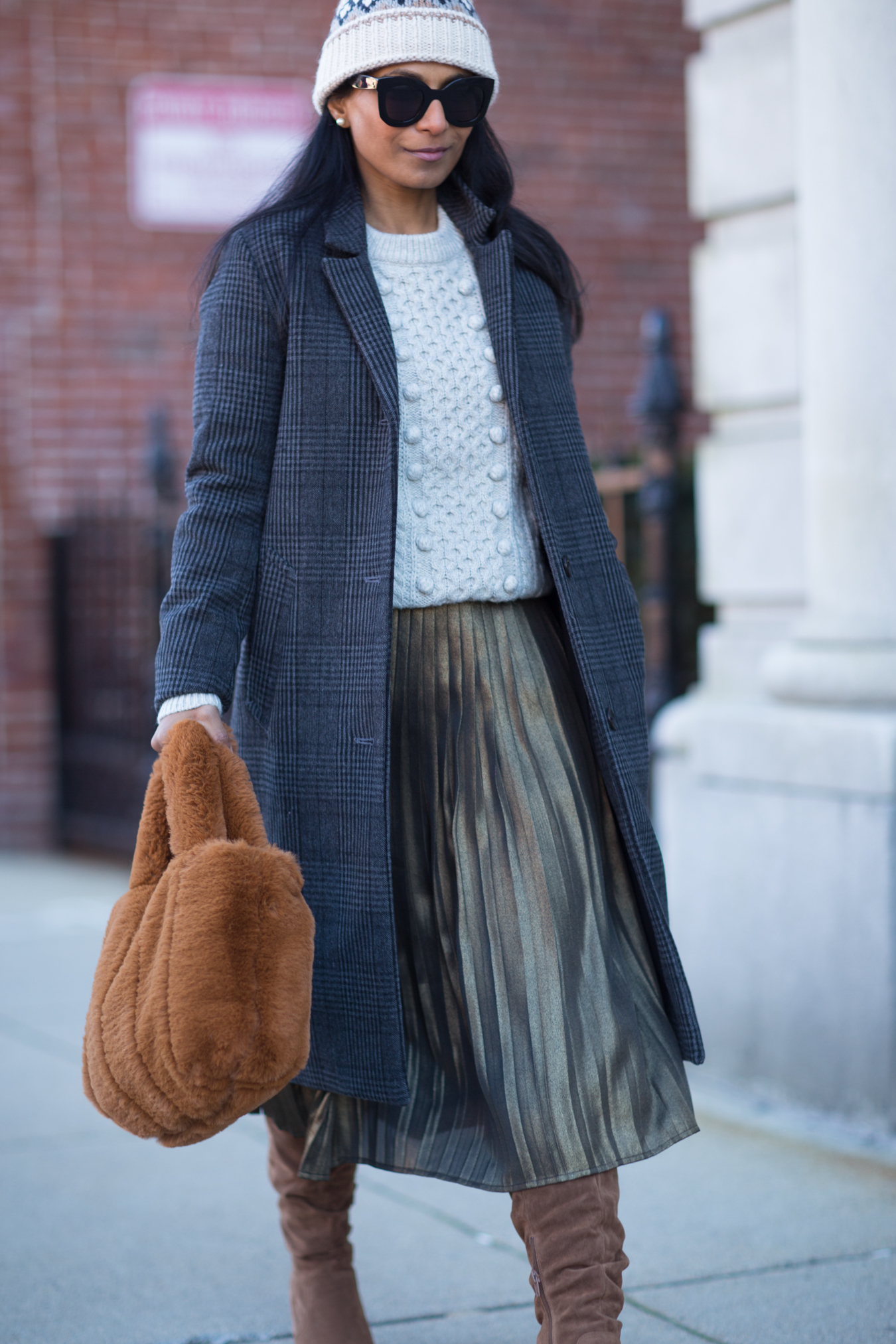 A METALLIC SKIRT FOR THE HOLIDAYS AND AFTER – Petite Style Studio